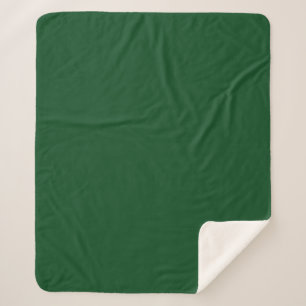 Pine Green (effen kleur)  Sherpa Deken