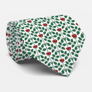 Pine Green en Red Briar Roos Stropdas