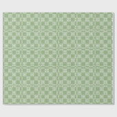 Pine Green en White Japanese Print Cadeaupapier (Vlak)