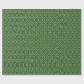 Pine Green en White Plaid Country Kerstmis Cadeaupapier (Vlak)