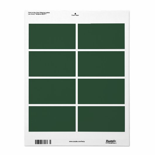 Pine Green Etiket (Full Sheet)