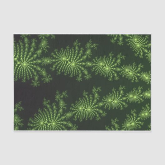 Pine Green Fractal Art Design Tissuepapier (Voorkant)