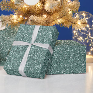 Pine Green Glitter     Cadeaupapier