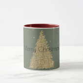 Pine Green Gold Glitter Sparkle-kerstboom     Mok (Midden)