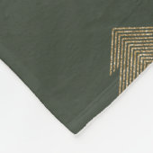 Pine Green Gold Glitzy Glitter-kerstbomen   Fleece Deken (Hoek)
