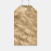 Pine Green Gold Glitzy Glitter kerstboom Cadeaulabel (Achterkant)