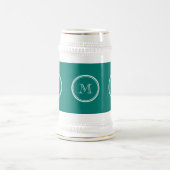 Pine Green High End gekleurde Monogrammen Bierpul (Center)