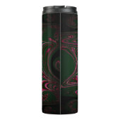 Pine Green Hot Pink Thermal Tumbler Thermosbeker (Achterkant)