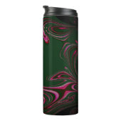 Pine Green Hot Pink Thermal Tumbler Thermosbeker (Geroteerd rechts)