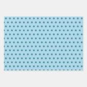 Pine Green Ice Blauw wit polka dot Inpakpapier Vel (Voorkant 2)