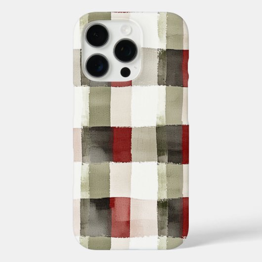 Pine Green Ivory Red Stripes Case-Mate iPhone Case (Achterkant)