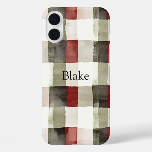 Pine Green Ivory Red Stripes Case-Mate iPhone Case (Achterkant)