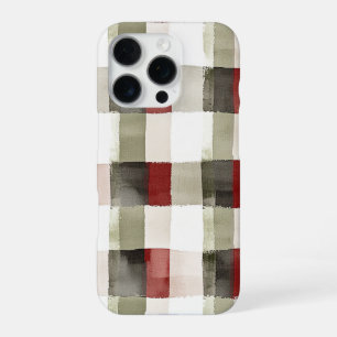 Pine Green Ivory Red Stripes iPhone 16 Pro Hoesje