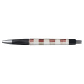 Pine Green Ivory Red Stripes Kerstmis Pen (Voorkant)