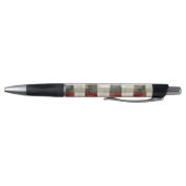 Pine Green Ivory Red Stripes Kerstmis Pen (Bodem)