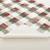 Pine Green Ivory Red Stripes Kerstmis Sherpa Deken (3/4)