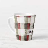 Pine Green Ivory Red Stripes Latte Mok (Linkerhoek)