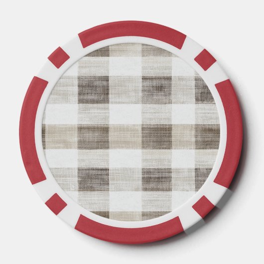Pine Green Ivory Red Stripes Poker Chips (Achterkant)