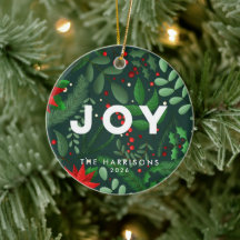 Pine Green Kerst Botanische Joy Ornament