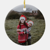 Pine Green Kerstmis Botanical Joy Ornament (Achterkant)