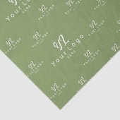 Pine Green Logo patroon Business Merk Packaging Tissuepapier (Detail)
