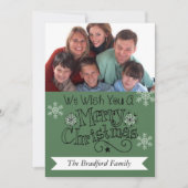 Pine Green Merry kerstfoto Kaart (Voorkant)