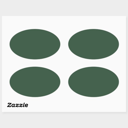 Pine Green Ovale Sticker (Vel)