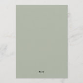 Pine Green Pinecone Winter Wedding Kaart (Achterkant)
