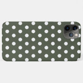 Pine Green Polka Dot Hoesje-Mate iPhone Case (Achterkant (horizontaal))