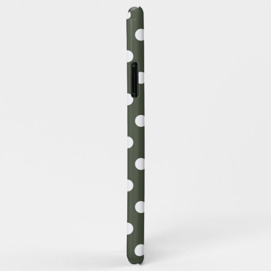 Pine Green Polka Dot Hoesje-Mate iPhone Case (Achterkant/rechts)
