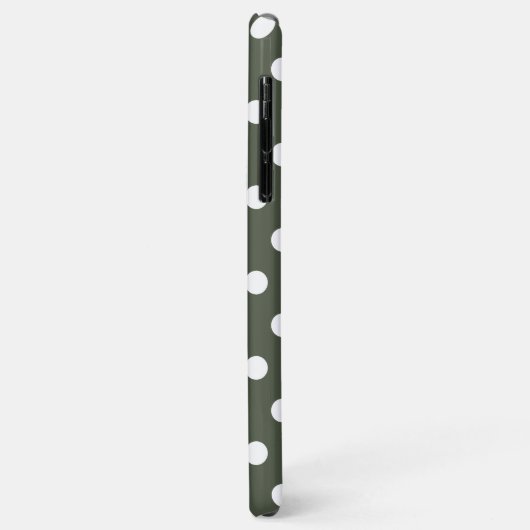 Pine Green Polka Dot Hoesje-Mate iPhone Case (Achterkant/links)