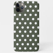 Pine Green Polka Dot Hoesje-Mate iPhone Case (Achterkant)