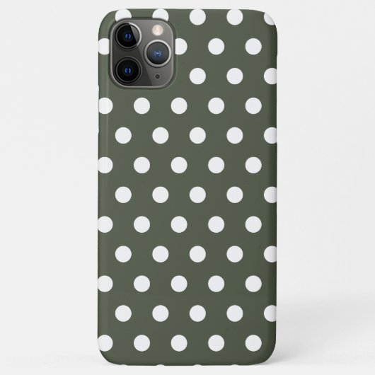 Pine Green Polka Dot Hoesje-Mate iPhone Case (Achterkant)