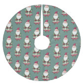Pine Green Red Merry Christmas Santa Kerstboom Rok (Voorkant)