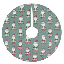 Pine Green Red Merry Christmas Santa Kerstboom Rok