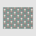 Pine Green Red Merry Christmas Santa Tissuepapier<br><div class="desc">rode den groene vrolijke kerstman</div>