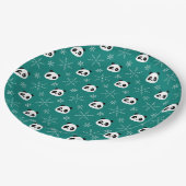 Pine Green - Schattigee panda's met sneeuwvlokken Papieren Bordje (Gekanteld)