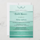 Pine Green Striped Tone op Tone Vrijgezellenfeest Kaart (Voorkant)