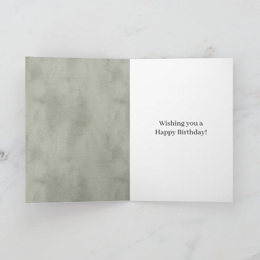 Pine Green Stripes Stripes Birthday Kaart (Binnen)