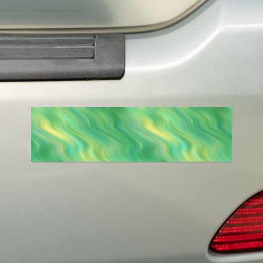 Pine Green Wavy Texture Bumpersticker (Op auto)