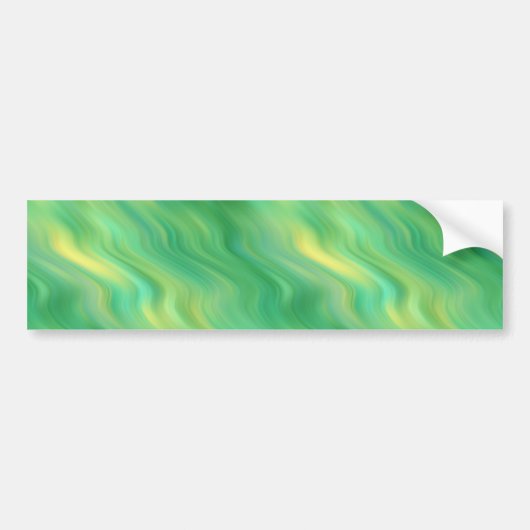 Pine Green Wavy Texture Bumpersticker (Voorkant)