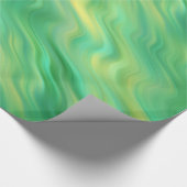 Pine Green Wavy Texture Cadeaupapier (Hoek)