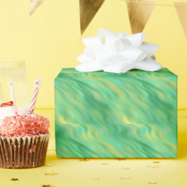 Pine Green Wavy Texture Cadeaupapier