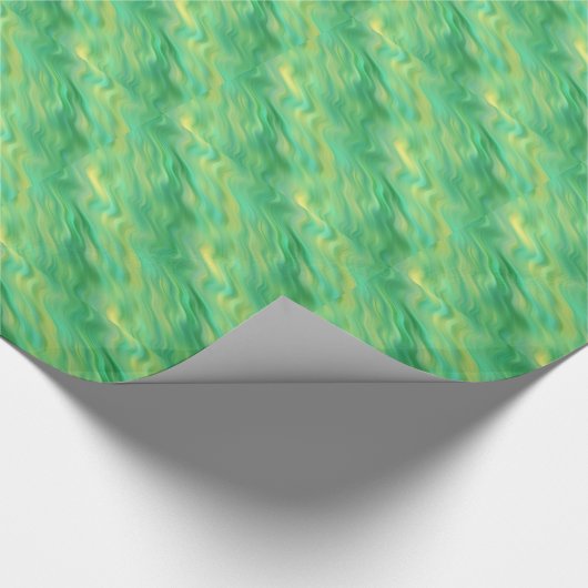 Pine Green Wavy Texture Cadeaupapier (Hoek)