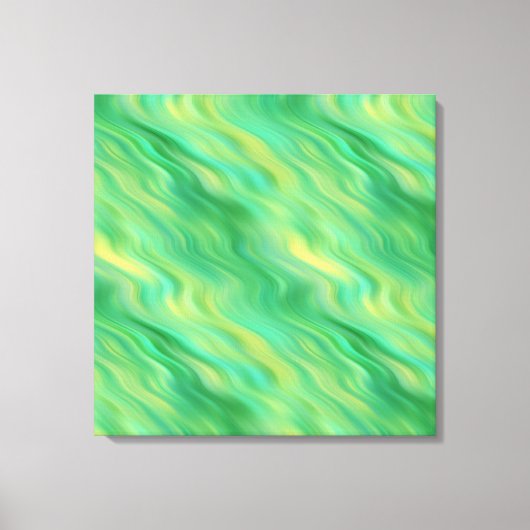 Pine Green Wavy Texture Canvas Afdruk (Voorkant)