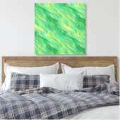 Pine Green Wavy Texture Canvas Afdruk (Insitu (Slaapkamer))