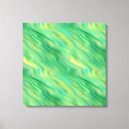 Pine Green Wavy Texture Canvas Afdruk