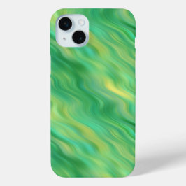 Pine Green Wavy Texture iPhone 15 Mini Hoesje