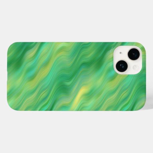 Pine Green Wavy Texture Case-Mate iPhone Case (Achterkant (horizontaal))