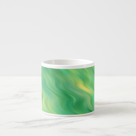 Pine Green Wavy Texture Espresso Kop (Voorkant)